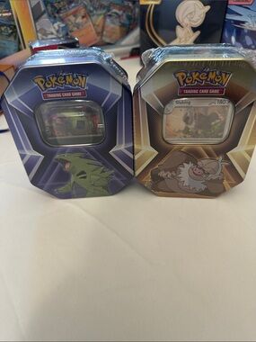 Trading Card Game Collectible Tins - Blue & Brown